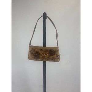 Brown Jeweled Dainty Handbag